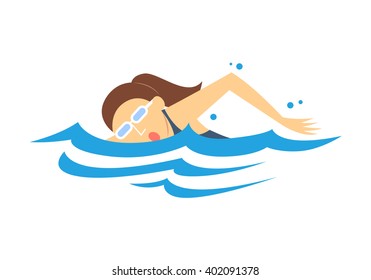 Women's Swimming, vector