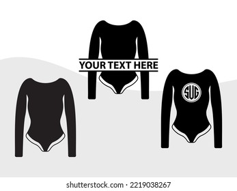 Ilustración de vectores imprimibles monograma para mujeres Swimsuit