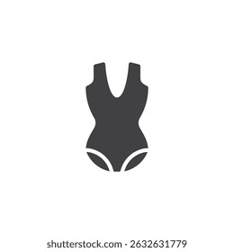 Women's swimsuit vector icon. filled flat sign for mobile concept and web design. Swimsuit glyph icon. Symbol, logo illustration. Vector graphics