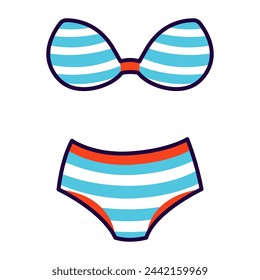 Bañador de mujer. Ilustración vectorial en estilo plano.