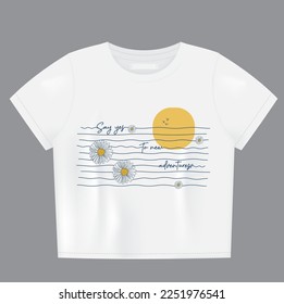 women's t shirt with daisy design