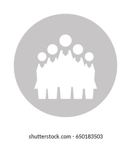 Womens teamwork pictogram