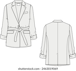 women's technical jacket illustration. fashion and more