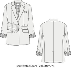 women's technical jacket illustration. fashion and more