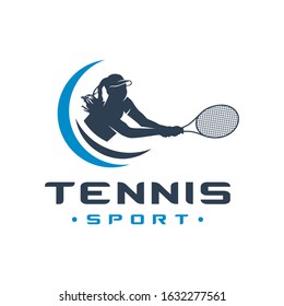 women's tennis sports logo design