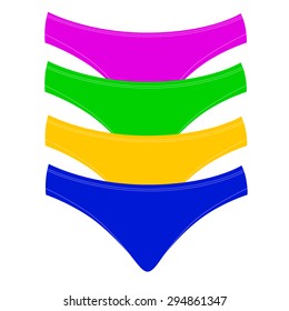 Women's thong panties in vector on a white background.Women's underpants logo.