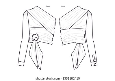 Women's Tops and Dresses Drawing, illustrations