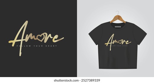 Women's t-shirt mockup with print