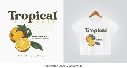 Women's t-shirt mockup with print