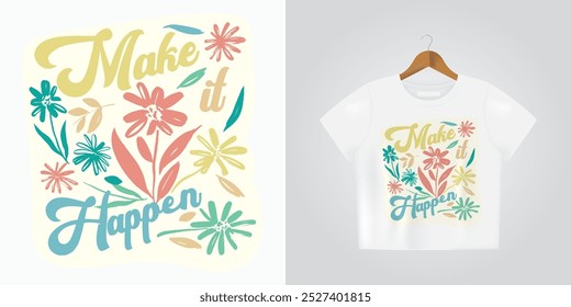 Women's t-shirt mockup with print