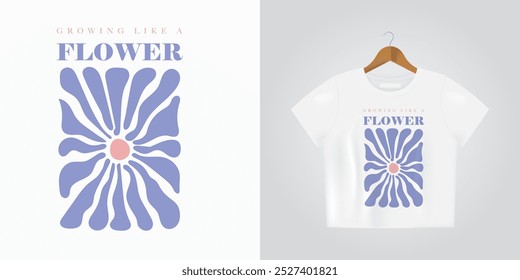 Women's t-shirt mockup with print