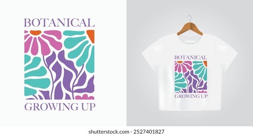 Women's t-shirt mockup with print