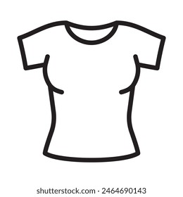 women's t-shirt simple icon, vector illustration 