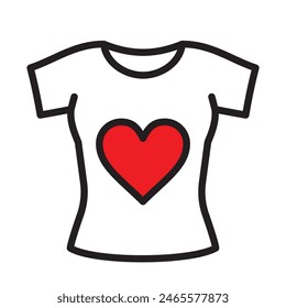 women's t-shirt simple icon, vector illustration 