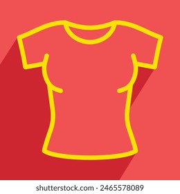 women's t-shirt simple icon, vector illustration 