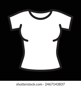 women's t-shirt simple icon, vector illustration 