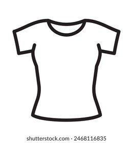 women's t-shirt simple icon, vector illustration 