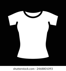 women's t-shirt simple icon, vector illustration 