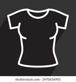 women's t-shirt simple icon, vector illustration 