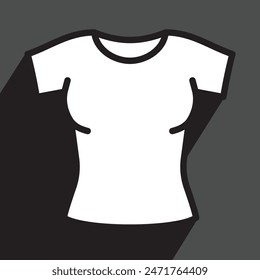 women's t-shirt simple icon, vector illustration 