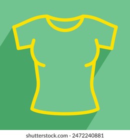 women's t-shirt simple icon, vector illustration 