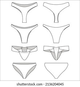 Women's under wear vector template