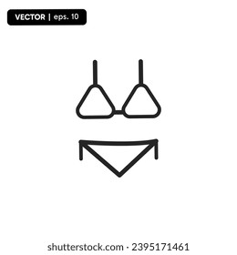 Women's underwear icon, fashion icon, underwear icon for women's holidays on a white background. vector eps 10