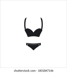 Women's underwear icon logo, vector design illustration 