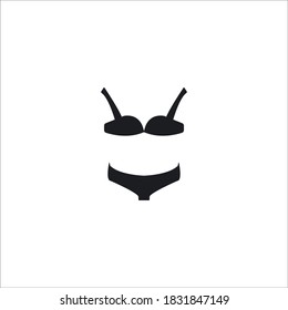 Women's underwear icon logo, vector design illustration 
