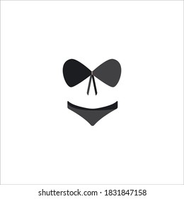 Women's underwear icon logo, vector design illustration 