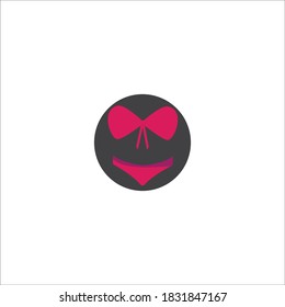 Women's underwear icon logo, vector design illustration 