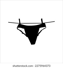 women's underwear silhouette vector design