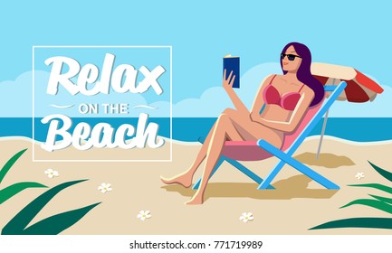 The women's vacation on the beach