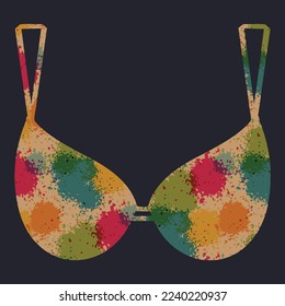 Women's vector bra design with multi color