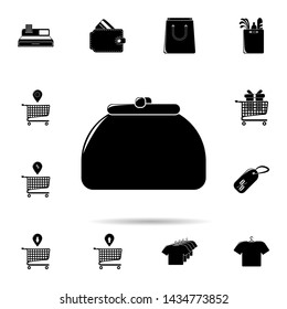 women's wallet icon. Universal set of shop for website design and development, app development