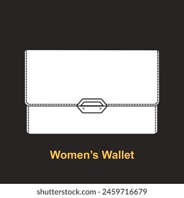 Women"s Wallet icon vector illustration symbol design
