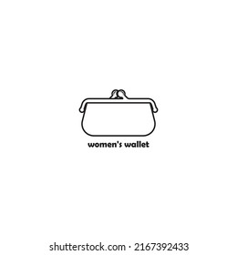 women's wallet vector icon illustration logo design