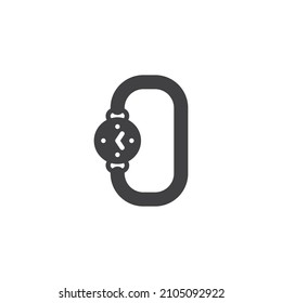 Frauenuhren, Vektorsymbol. volles Flachzeichen für mobiles Konzept und Webdesign. Juwelieruhren glyph Symbol. Symbol, Logo-Abbildung. Vektorgrafik