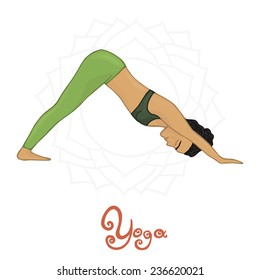 Women's Yoga Adho Mukha Shvanasana (Hatha Yoga)