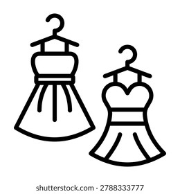 Womenswear Icon Line Style Vector Illustration