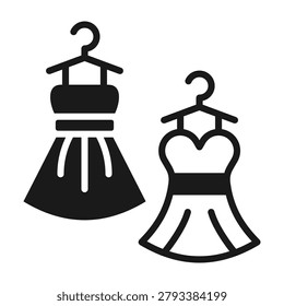 Womenswear Icon Mixed Style Vector Illustration