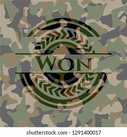 Won on camo texture
