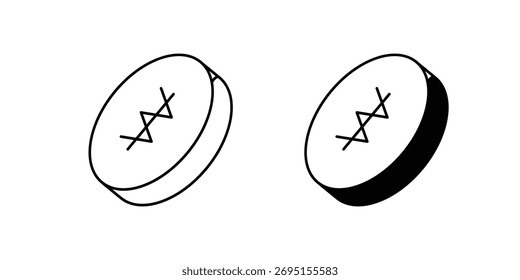 Icono de conjunto ganado con Vector de fondo blanco ilustración de stock
