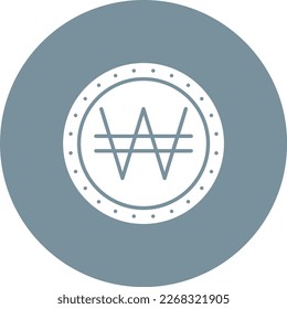 Won vector icon. Can be used for printing, mobile and web applications.