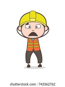 Wonder Face - Cute Cartoon Male Engineer Illustration