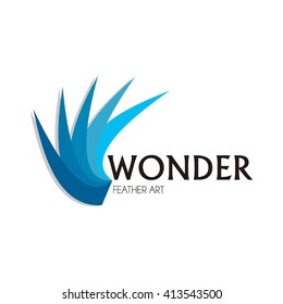 wonder flying or blue sails logo element vector symbol shape design icon template