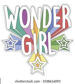 Wonder Girl, Vector Graphics For Your Design,vector Graphics For T-shirt 