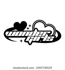 Wonder Girls Y2K Clothing Logo Patch Apparel Fashion Vector Design K42, Commercial Use