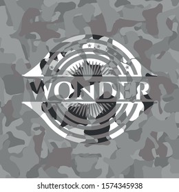 Wonder on grey camouflage texture