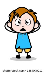 Wonder - School Boy Cartoon Character Vector Illustration